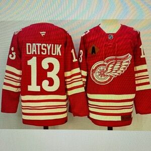 Pavel Datsyuk Red Stitched Jersey🤎